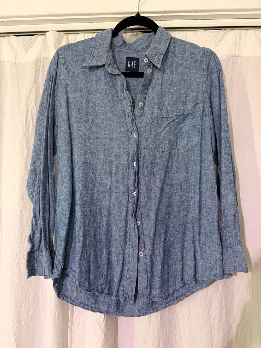 GAP Light Blue Casual Button-Down Shirt